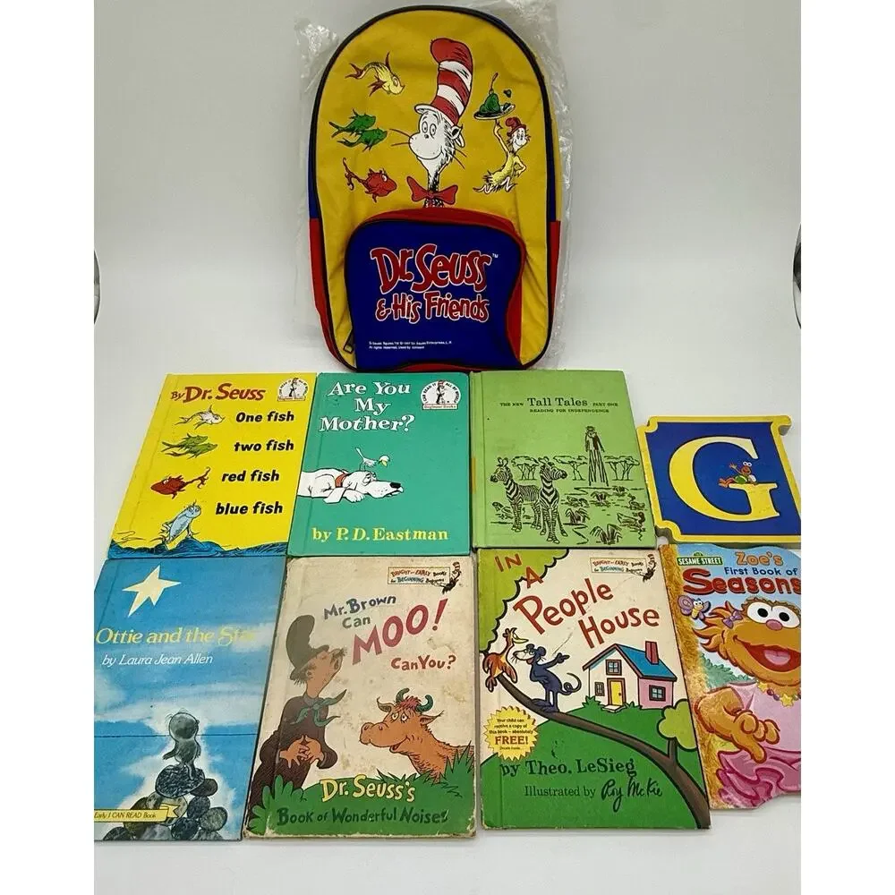 Children's Book Lot Dr. Seuss Books, New Dr. Seuss Backpack